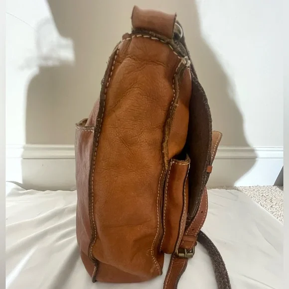 Patricia Nash Tan Leather Studded Crossbody Bag - Picture 7 of 16